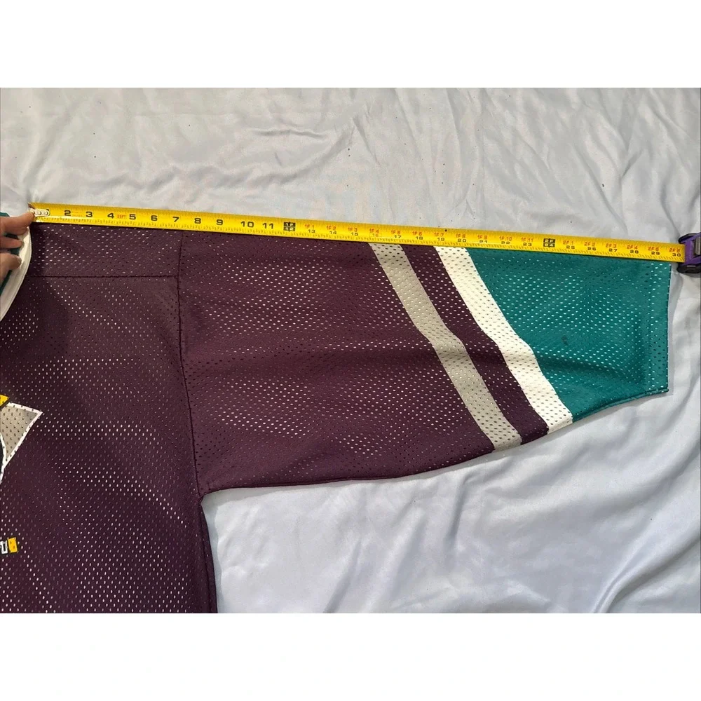 Vintage Disney Anaheim Mighty Ducks Large CCM Mesh Hockey Shirt 1993